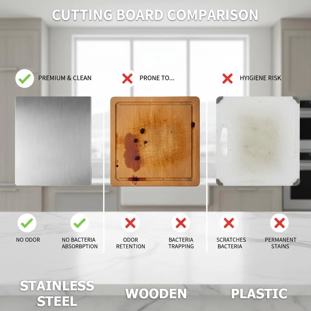 KENOR Hygienix™ Steel Chopping Board